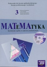 Matematyka. Liceum, część 3. Podręcznik. Zakres podstawowy (+CD)