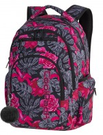 Coolpack Plecak szkolny młodzieżowy Flash RED & BLACK FLOWERS 86349 (A250)