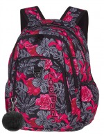 Coolpack Plecak szkolny młodzieżowy Strike RED & BLACK FLOWERS 86363 (A241)