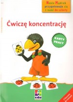 Henio Mędrek przygotowuje się z nami do szkoły. Ćwiczę koncentrację. Karty pracy