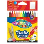 Kredki plastik Colorino 12 kolory+temperówka